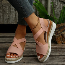 Load image into Gallery viewer, Summer Flat Wedge Heel Fish Mouth Casual Women&#39;s Sandals