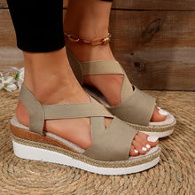 Load image into Gallery viewer, Summer Flat Wedge Heel Fish Mouth Casual Women&#39;s Sandals