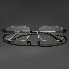 Load image into Gallery viewer, Titanium progressive far and near dual-use reading glasses