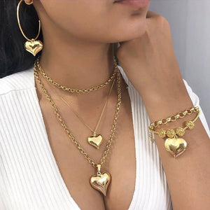 Heart-shaped Jewelry Set For Women