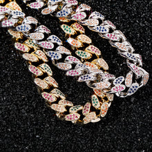 Load image into Gallery viewer, Men&#39;s 14mm Colored Zircon Miami Cuban Chain