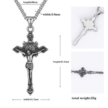 Load image into Gallery viewer, Stainless Steel Cross Jesus Pendant Necklace