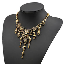 Load image into Gallery viewer, Vintage Multilayer Skull Tassel Necklace