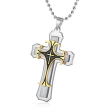 Load image into Gallery viewer, Men&#39;s Stainless Steel Cross Pendant Necklace Jewelry