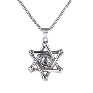 Men Stainless Steel Pendants Evil Eye Punk Neckalces