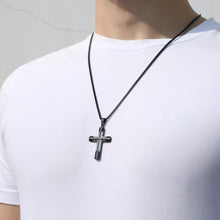 Load image into Gallery viewer, Men&#39;s Simple Stainless Steel Double Color Cross Necklace