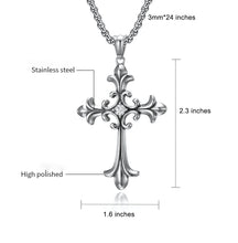 Load image into Gallery viewer, Gothic Stylel Vintage Stainless Stee Cross Pendant