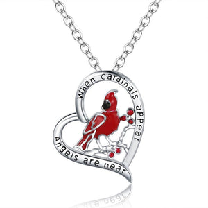 Women's Heart And Bird Necklace