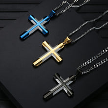 Load image into Gallery viewer, Men&#39;s Simple Curved Cross Necklace