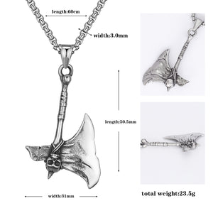 Stainless Steel Viking Ax Necklace