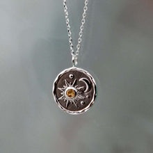 Load image into Gallery viewer, Retro Sun And Moon Necklace Earrings