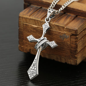 Retro Cross Pendant Necklace for Men