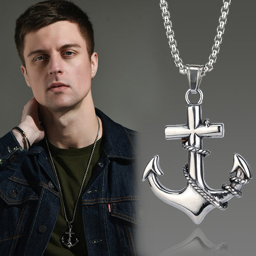 Anchor Necklace Retro Titanium Steel Necklace