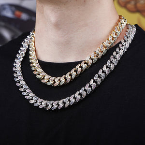 Men's 14mm Colored Zircon Miami Cuban Chain