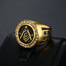 Load image into Gallery viewer, Gold Color Masonic Ring