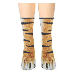 【TODAY 40% OFF】New 3D Print Adult Animal Paw Socks