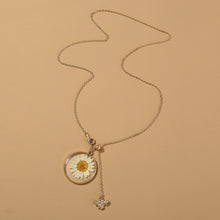 Load image into Gallery viewer, Daisy and Little Bee Pendant Necklace