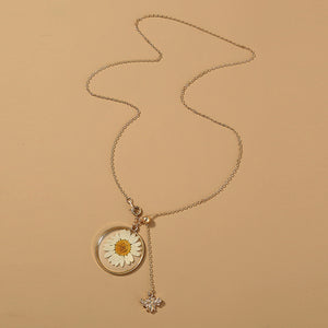 Daisy and Little Bee Pendant Necklace