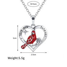 Load image into Gallery viewer, Women&#39;s Heart And Bird Necklace