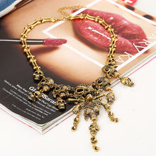 Load image into Gallery viewer, Vintage Multilayer Skull Tassel Necklace