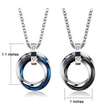 Load image into Gallery viewer, Three Circle Men&#39;s Stainless Steel Necklace