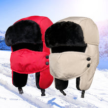 Load image into Gallery viewer, Unisex Cold-Proof Thickened Plush Hat with Windproof Facemask