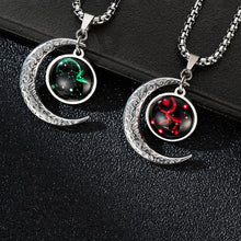 Load image into Gallery viewer, 12 Constellation Moon Necklace For Men Women Boy Girl