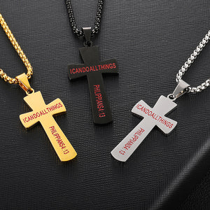 Baseball Cross Pendant Necklaces For Mens