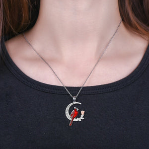 Women's Heart And Bird Necklace