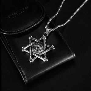 Men Stainless Steel Pendants Evil Eye Punk Neckalces