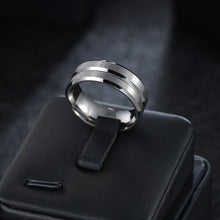 Load image into Gallery viewer, 8MM Mens Stainless Steel Finger Ring