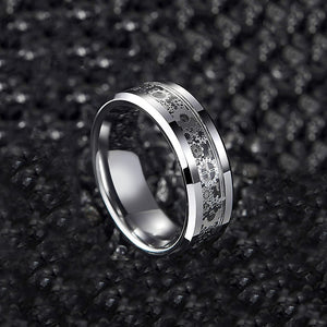 Men’s 8mm Tungsten Carbide Gearwheel Ring