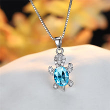 Load image into Gallery viewer, Cute Tortoise Crystal Zircon Necklace For Women And Girls