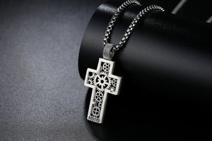 Gear Cross Pendant