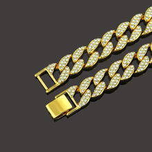 Load image into Gallery viewer, 15MM Rhinestone Cuban Chain Necklace