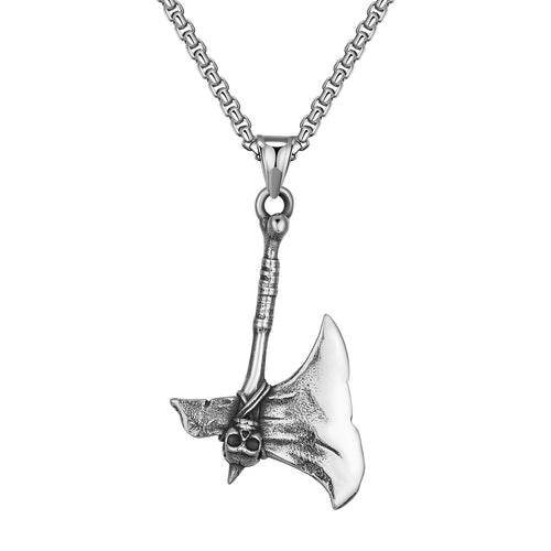 Stainless Steel Viking Ax Necklace