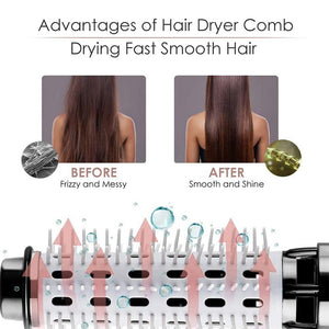 NEW Hair Dryer Hot Air Brush For Drying Straightening Curling Hair Volumizer（Free Shipping）