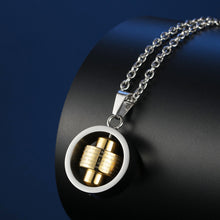 Load image into Gallery viewer, Stainless Steel Rotatable Engraved Bible Pendant Men&#39;s Necklace