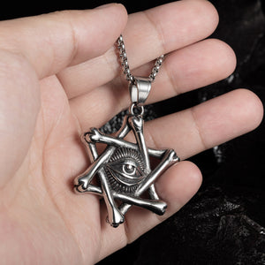 Men Stainless Steel Pendants Evil Eye Punk Neckalces