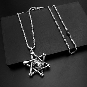 Men Stainless Steel Pendants Evil Eye Punk Neckalces