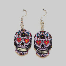 Load image into Gallery viewer, Halloween Acrylic Skull Pendant Earrings