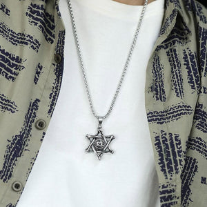 Men Stainless Steel Pendants Evil Eye Punk Neckalces