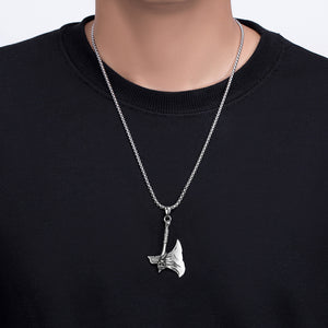 Stainless Steel Viking Ax Necklace