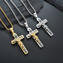 Load image into Gallery viewer, Jesus Cross Pendant Necklace