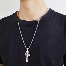 Load image into Gallery viewer, Baseball Cross Pendant Necklaces For Mens