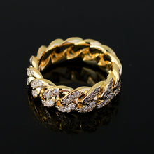 Load image into Gallery viewer, 8mm Full Ice Out Cubic Zirconia Fashion Cuban Link Ring