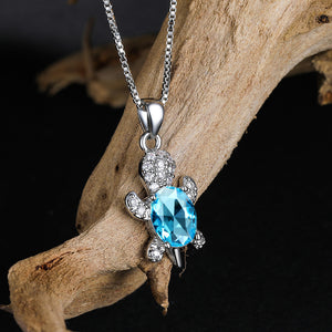 Cute Tortoise Crystal Zircon Necklace For Women And Girls