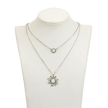 Load image into Gallery viewer, Moon and Sun Layered Necklace Gift for Women