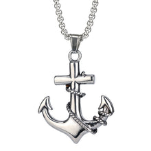 Load image into Gallery viewer, Anchor Necklace Retro Titanium Steel Necklace