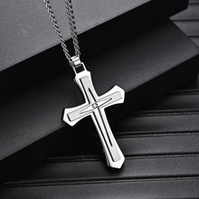 Load image into Gallery viewer, Stainless Steel Two-Color Cross Pendant